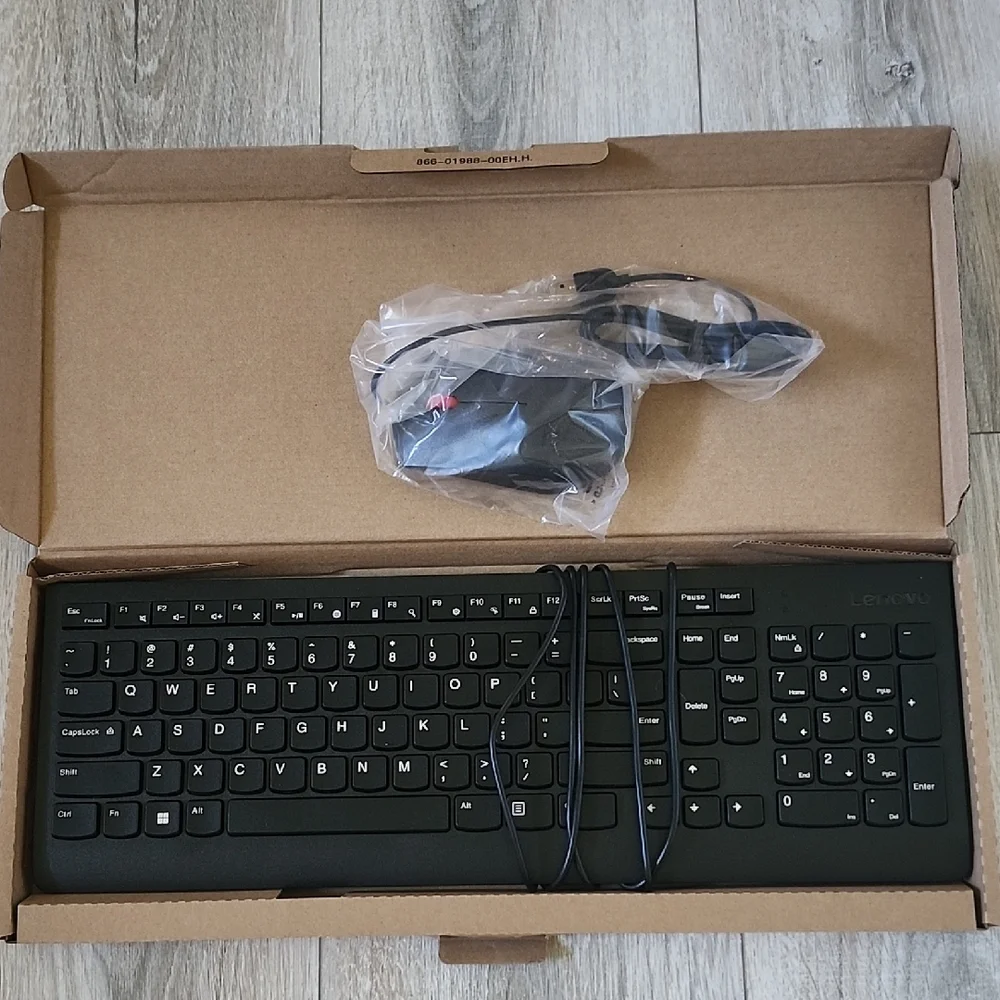 New Lenova Wired Keyboard And Mouse